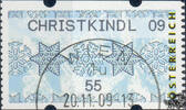 Österreich 2009 Automatenmarke o - € 0,55 - Schneekristalle: CHRISTKINDL 09 -