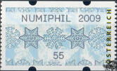Österreich 2009 Automatenmarke ** - € 0,55 - Schneekristalle: NUMIPHIL 2009 -