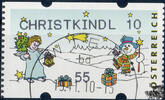 Österreich 2010 Automatenmarke o - € 0,55 - Engel und Schneemann: CHRISTKINDL 10 -