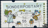 Österreich 2010 Automatenmarke o - € 0,55 - Engel und Schneemann: SONDERPOSTAMT -