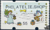 Österreich 2010 Automatenmarke ** - € 0,55 - Engel und Schneemann: PHILATELIE.SHOP -
