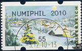 Österreich 2010 Automatenmarke o - € 0,55 - Winterlandschaft: NUMIPHIL 2010 -