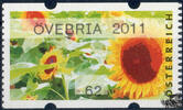 Österreich 2011 Automatenmarke ** - € 0,62 - Sonnenblumen: ÖVEBRIA 2011 -