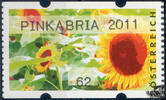 Österreich 2011 Automatenmarke ** - € 0,62 - Sonnenblumen: PINKABRIA 2011 -