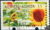 Österreich 2011 Automatenmarke o - € 0,62 - Sonnenblumen: ALPEN-ADRIA 11 -