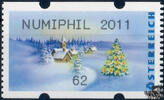 Österreich 2011 Automatenmarke ** - € 0,62 - Dorf in Winterlandschaft: NUMIPHIL 2011 -
