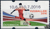 Österreich 2016 Automatenmarke ** - € 0,68 - Fußballspieler, Stadion: 10.06.2016 -
