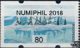 Österreich 2018 Automatenmarke ** - € 0,80 - Winterliche Berglandschaft: NUMIPHIL 2018 -