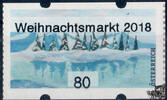 Österreich 2018 Automatenmarke ** - € 0,80 - Winterliche Berglandschaft: Weihnachtsmarkt 2018 -