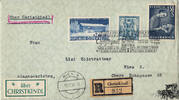 Österreich Christkindlsonderstempel 1958 mit Leitzettel: Über Christkindl - Reko -