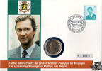 Belgien Peso Numisbrief 1994 - Kronprinz Philippe von Belgien - Brüssel 17.01.1994 -