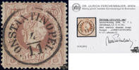50 Soldi 1867 o, grober Druck - Nr.7 I C, rötlichbraun, LZ 12 -