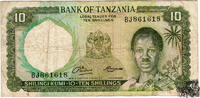 10 Shillings 1966 - Tanzania - schön -
