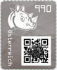 9,90 - Crypto stamp mit intaktem Sicherheitsetikett - RHINO - SCHWARZ - Österreich o 2021 -