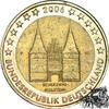 5 x 3,88 Euro 2006 A, D, F, G, J Deutschland 2 Euro 2006 - Holstentor Lübeck f.stplfr.
