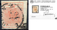 Österreich 1854 o - 3 Kreuzer Maschinenpapier - Nr.3 M IIIc stumpfrosa -