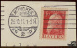 Nr.78 III, 10 Pfennig 90. Geburtstag Prinzregent Luitpold Type III -