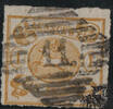 Braunschweig Nr. 14 B o - 1 Silbergr., gelbocker auf weiß, linienförmig durchstochen, kl. Mängel, gepr. G. Lange -