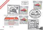 Österreich FDC 2001 - 7 S Viergleisiger Ausbau der Westbahn - E.-K. SStp. 4300 St. Valentin und 2x 3352 St. Peter in der Au -