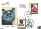 Österreich FDC 2001 - 19 S Haustiere - E.-K. SStp. 1150 Wien, Katze und Hund - Manfred Deix -