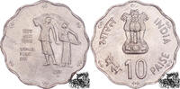 Indien 10 Rupees 10 Paise 1981 - Bauer und Bäuerin -