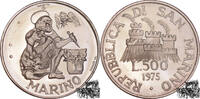 San Marino 500 Lire 500 Lire 1975 - Hl. Marinus, Steinmetz -
