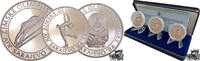 100 +250+500 Dinar 100, 250 und 500 Dinar 1984 - Jugoslawien - Olympiade - Originaletui -