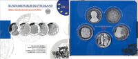 Deutschland 10 Euro 5 x 10 Euro 2012 ADFGJ - Silber-Sammlermünzenset, Spiegelglanz -