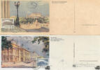 Österreich Österreich 1955 FDC - 1,5 S + 2,4 S - Eröffnung von Burgtheater und Staatsoper - Satz -