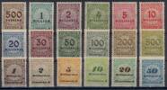Deutsches Reich, Korbdeckel - Nr.313-330 ** -