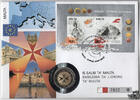 Malta 2 € Münze + 2,00 Briefmarke Euro Numisbrief Malta - Malteserkreuz -