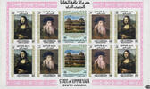Vereinigte Arabische Emirate Aden, State of Upper Yafa 1967 ** - 50-250 F - Gemälde aus dem Louvre - Satz - Kleinbogen -