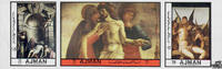 Vereinigte Arabische Emirate Ajman 1972 ** - 0,75-1,50 R - Ostern: Gemälde - Satz -