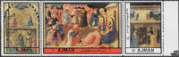 Vereinigte Arabische Emirate Ajman 1972 ** - 1-2 R - Religiöse Gemälde von Fra Angelico - Satz -