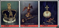 Vereinigte Arabische Emirate Ajman 1972 ** - 1-2 R - Englische Kronjuwelen - Satz -