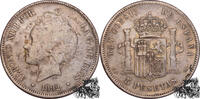 Spanien 5 Peseten 5 Pesetas 1892 PG-M, Spanien -