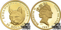 Cook-Inseln Neuseeländische Verwaltung 25 Dollar 25 Dollar 1997 - Luchs -