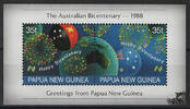 Papua Neuguinea Papua-Neuguinea 1988 ** BLOCK - 200 Jahre Kolonisation von Australien -
