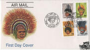Papua Neuguinea Papua-Neuguinea - Nr. 643-46 FDC Traditioneller Kopfschmuck -