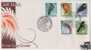   Papua Neuguinea Papua-Neuguinea - Nr. 672-76 FDC Paradiesvögel 