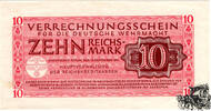 10 Reichsmark 1944 - Verrechnungsschein dt. Wehrmacht - bankfrisch -