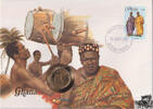 Ghana 5 Cedis Numisbrief Ghana 1989 - Trommeln -