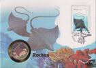 Kuba 1 Peso Numisbrief Kuba 1994 - Rochen -
