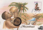 Mosambik 1 Meticais Numisbrief Mosambik 1987 - Kind mit Kokosnuss -