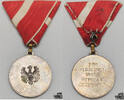 Österreich 1. Republik - kleine silberne Verdienstmedaille am Band (versilbert) -