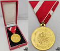 Österreich Goldene Medaille für Verdienste um die Republik Österreich, am Bande, im Originaletui -
