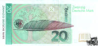   20 Mark 1991 - Deutschland - bankfrisch-  24,00 EUR  + 10,00 EUR frais d'envoi