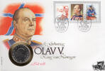 Norwegen 5 Kroner 1988 Numisbrief Norwegen 1988 - 85. Geburtstag Olav V.  6,90 EUR  + 10,00 EUR frais d'envoi