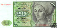   20 Mark 1980 - Deutschland - sehr sch&ouml;n  18,00 EUR  + 10,00 EUR frais d'envoi