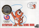 Südkorea 1000 Won Numisbrief Südkorea 1988 - Olympiade Seoul Tänzer -